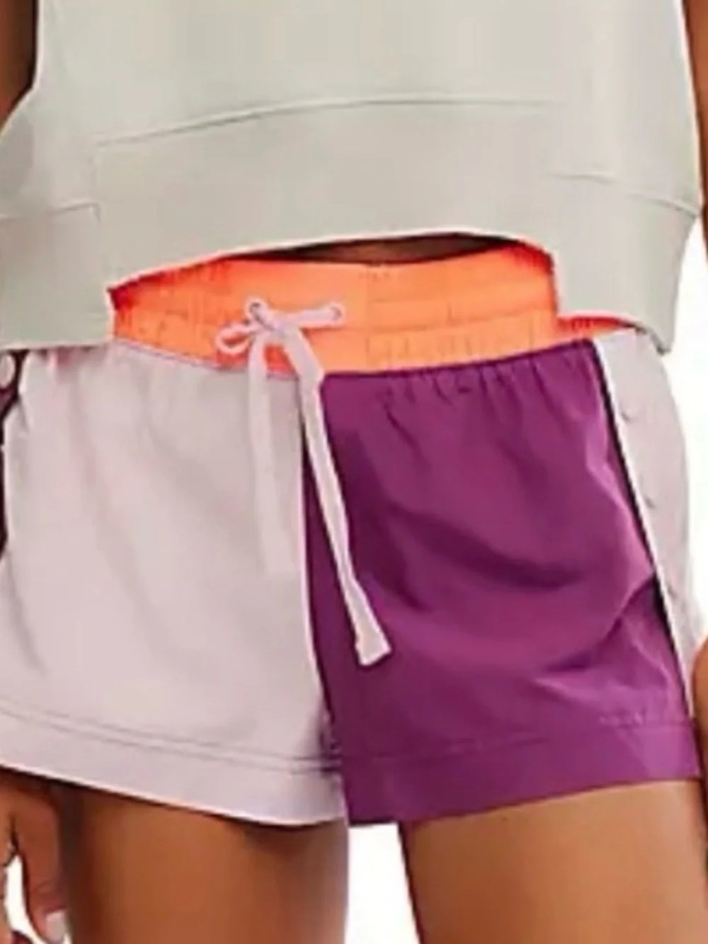 Free People: Invigorate Colorblock Shorts|Mulberry Combo| NWT